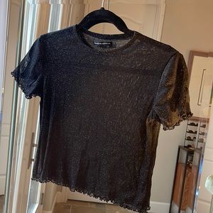 Brandy Melville cropped mesh shirt